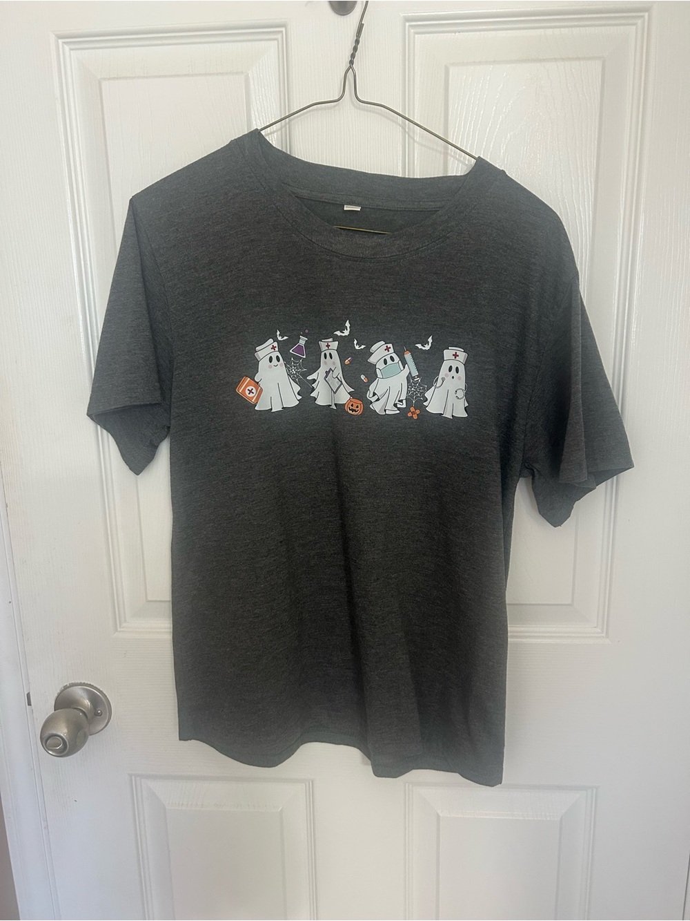 Ghost Costume Graphic Tee - Dark Gray
